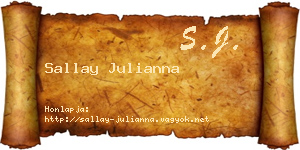 Sallay Julianna névjegykártya
